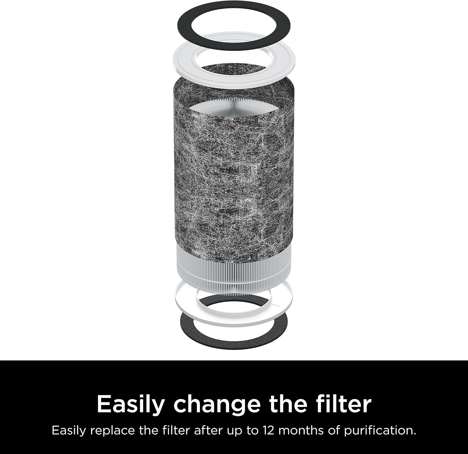 Shark Air Purifier for Home, Office, and Bedroom, Clean Sense Technology, HEPA Air Filter, 1200 Sq Ft, Captures 99.98% of Particles, Pet Dander, Pollutants, Dust, Smoke, Allergens & Smells, HP202
