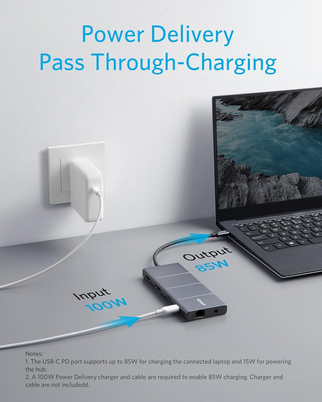 Anker USB C Hub, 11-in-1 Docking Station with 4K@60Hz HDMI and DP, 85W Power Delivery, USB-C&3 USB-A Data Ports, 1 Gbps Ethernet, 3.5mm Audio, microSD and SD Card Reader (Pack of 2)