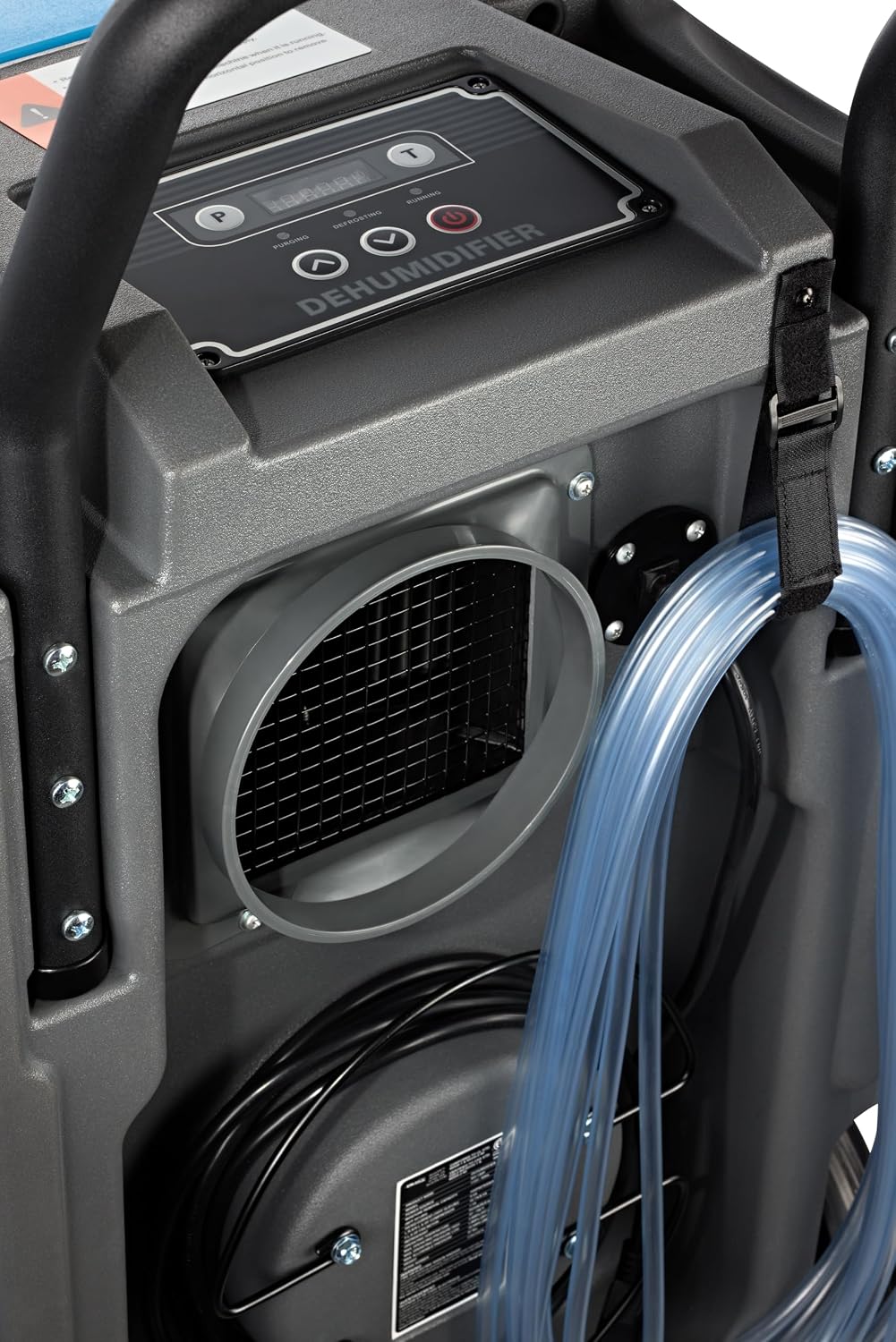 BlueDri BD-BD-130-BL Industrial Commercial Dehumidifier with Hose for Basements in Homes and Job Sites, Blue