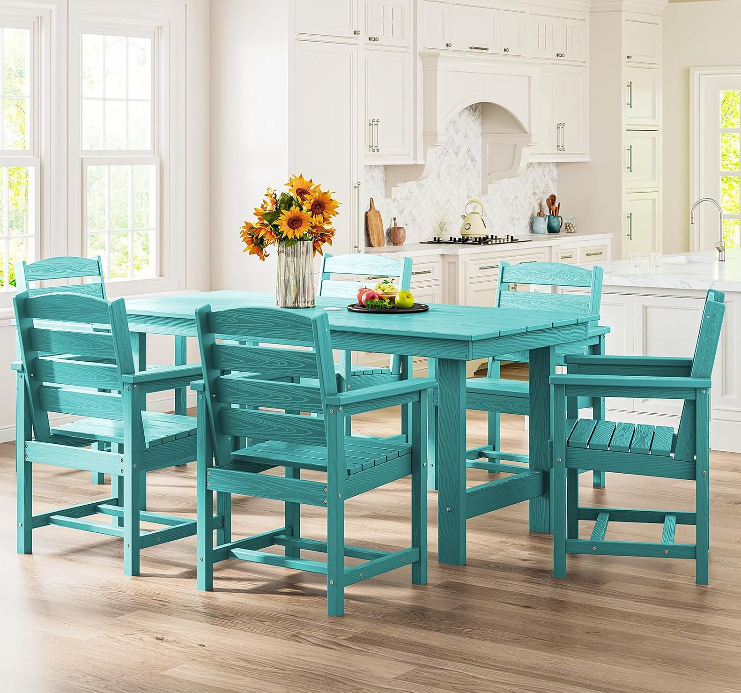 SERWALL Patio Dining Chair Set of 2, Aruba