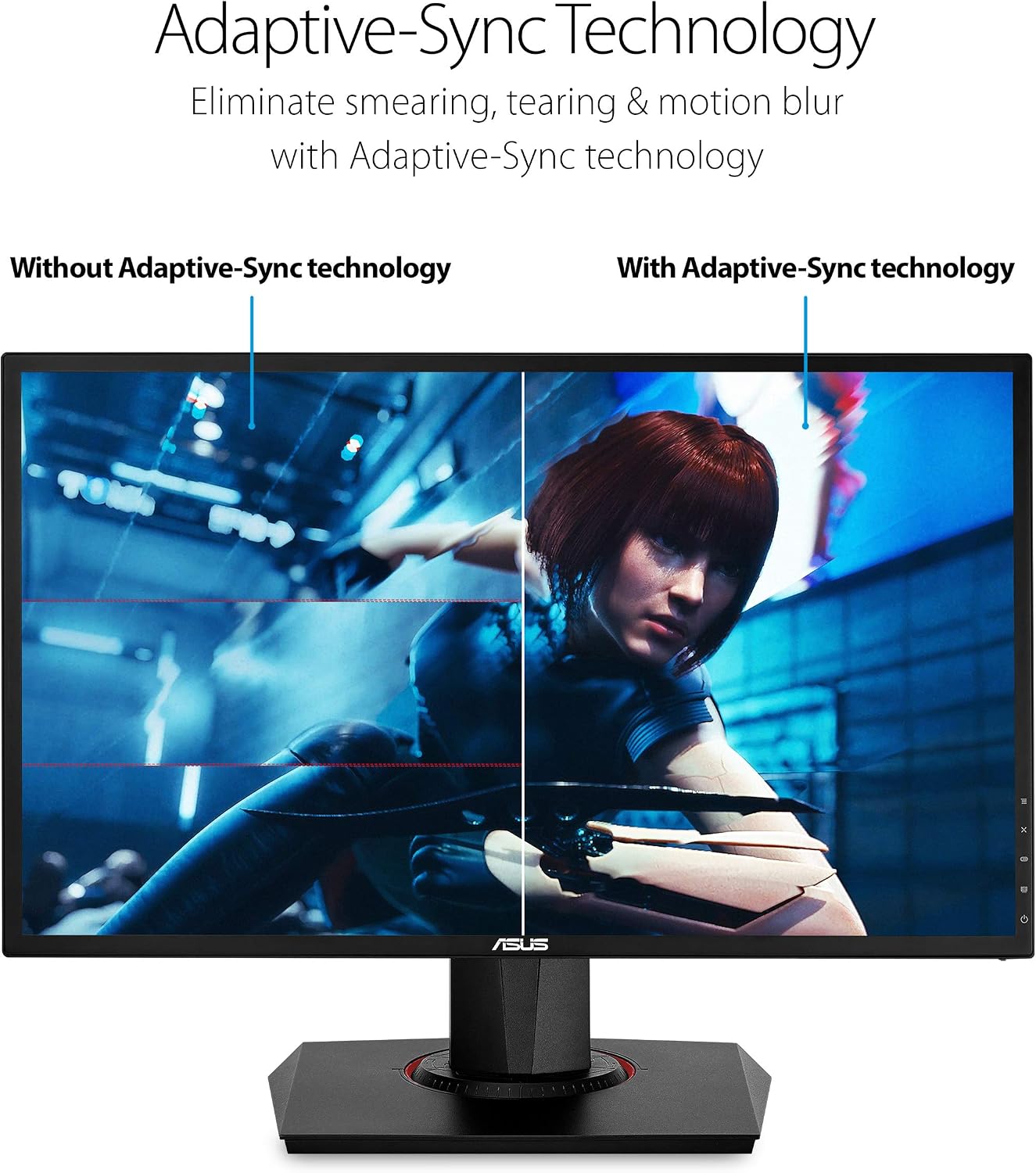 ASUS VG248QG 24' G-Sync Compatible Gaming Monitor 165Hz Full HD 1080p 0.5ms DP HDMI DVI Eye Care