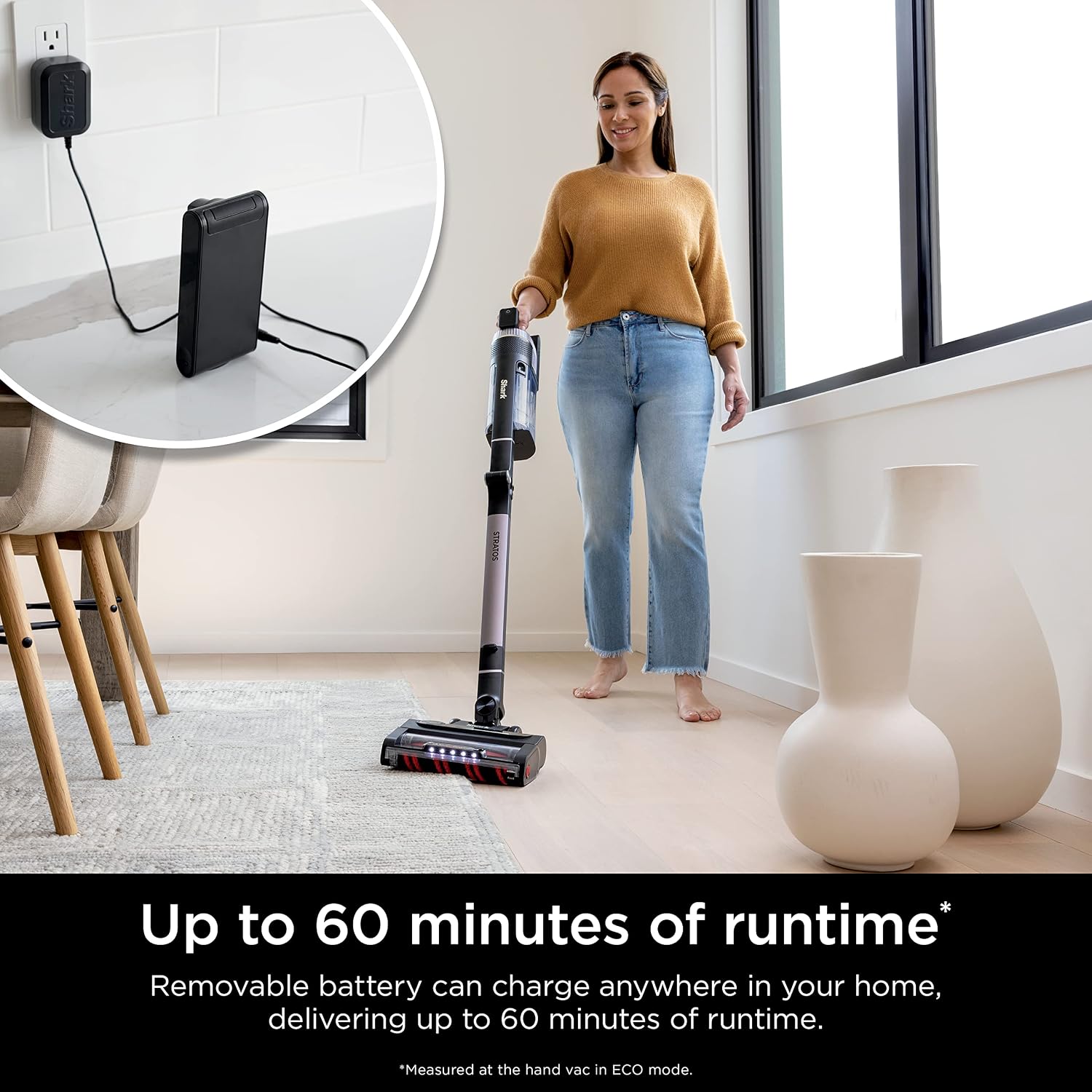 Shark Stratos Cordless Vacuum with Clean Sense IQ and Odor Neutralizer, MultiFlex Wand, Includes Crevice Tool & Anti-Allergen Brush, Up To 60 Minute Runtime, Ash Purple, IZ862H