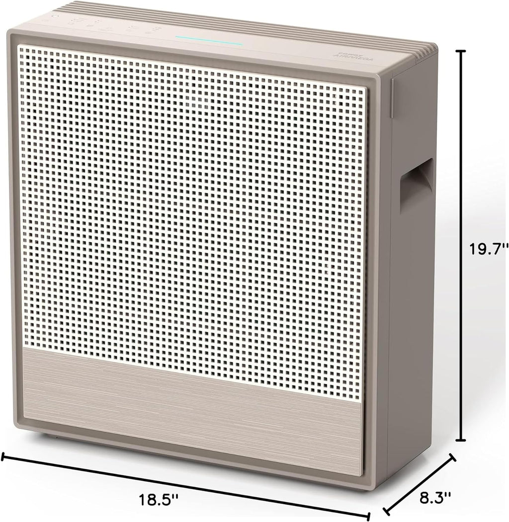 COWAY Air Purifiers for Home Large Room Up to 1,860 ft², Washable Pre-Filter and HEPA Filter for Smoke, Allergies, Pet Dander, Odor, AQI, Smart & Rapid Mode, Timer, 3yr Warranty, Airmega 250