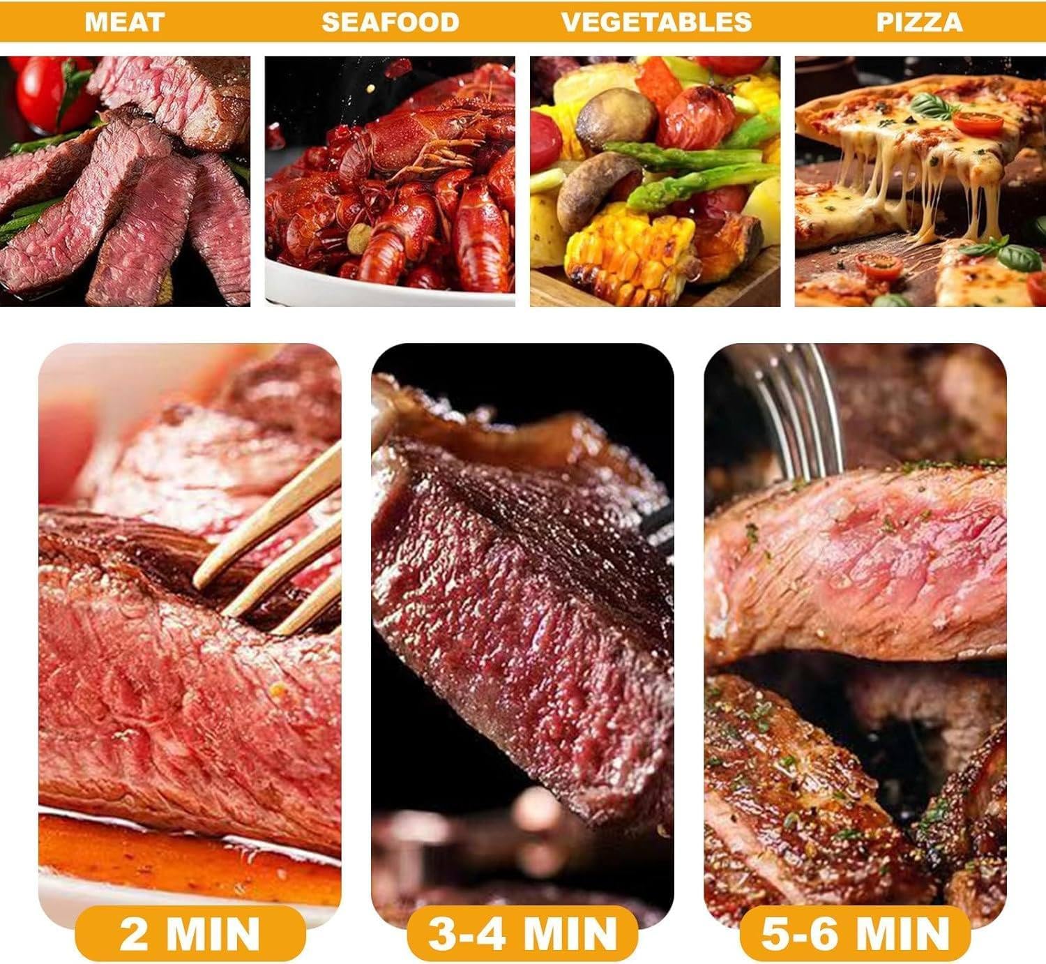 Electric Grill Indoor, 10-Tier Grill Machine for Steak & Beef, 1700W Grill With Removable Plates, 200-800℃ Range Indoor BBQ, Table Top Grill For Cooking Indoors