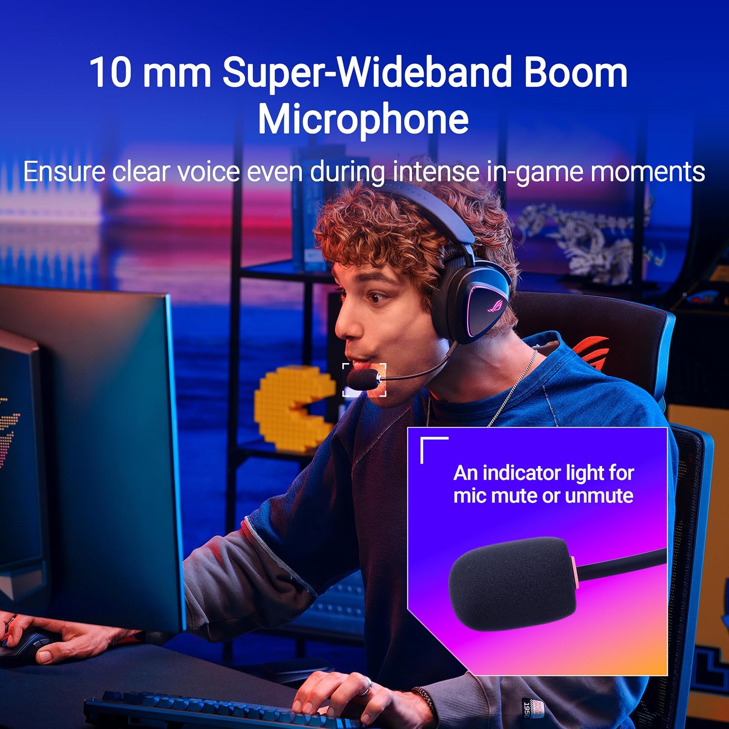 ASUS ROG Delta II Wireless Gaming Headset with Detachable Mic – Tri-Mode (BT, 2.4GHz, 3.5mm), 50mm Titanium-Plated Drivers, 110Hr Battery, Lightweight, for PC, PS5, PS4, Xbox, Switch, Mobile - Black