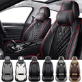 Car Seat Covers for Dodge Dart 2013-2016, Waterproof Nappa Leather Front Seat Cover with Headrests, Anti-Slip and Comfortable Automotive Seat Protector&Accessories(Black Red)