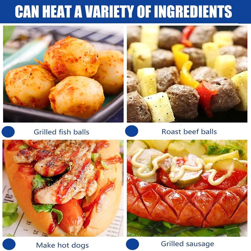 Hot Dog Roller, 4 Rollers 8 Hot Dogs Capacity 600W Stainless Sausage Grill Cooker Machine with 0-250℃ Control Knob Automatic Electric Contact Grills Separate Oil Pan