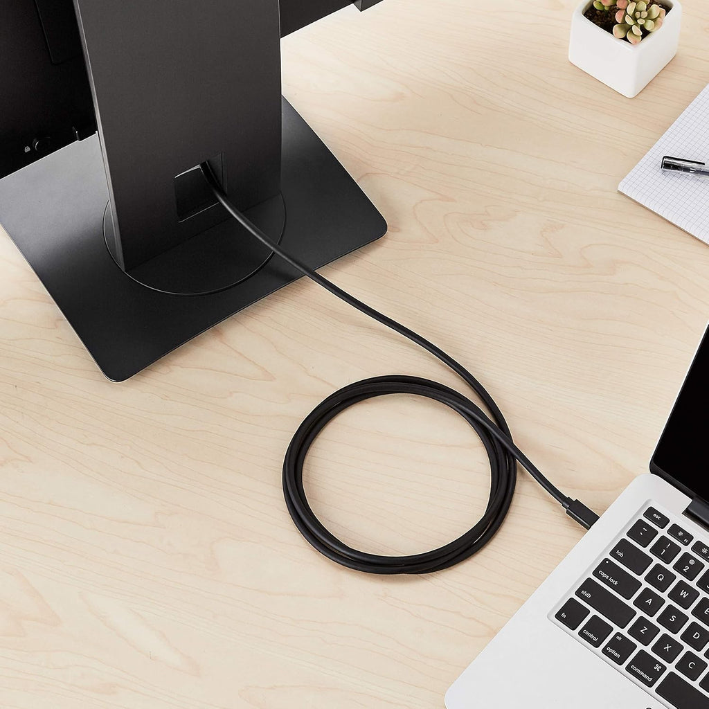Amazon Basics Mini DisplayPort to HDMI Cable, Gold-Plated, 6 ft, Case of 52, Black