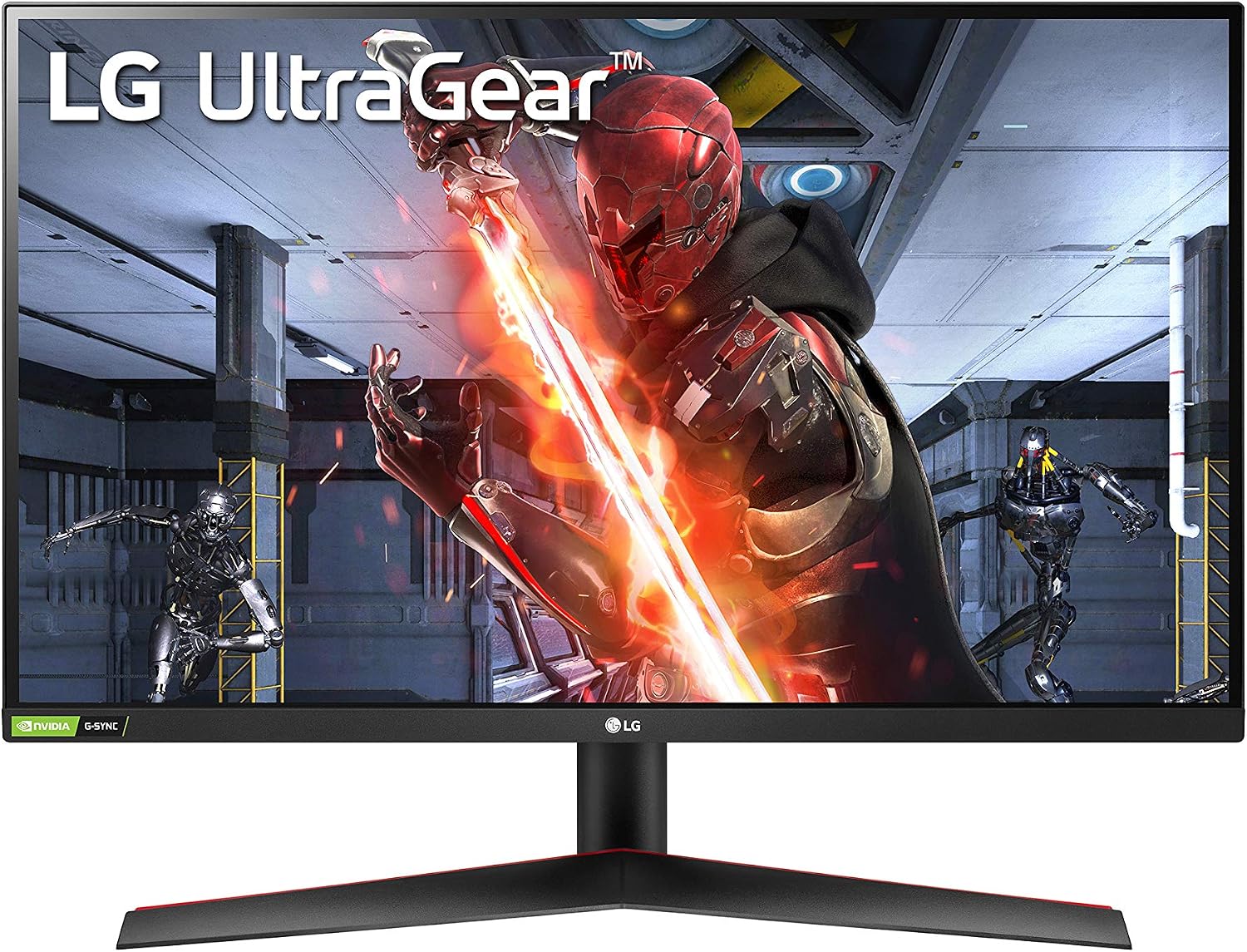 LG 27GN800-B Ultragear 27 inch QHD (2560x1440) IPS 144Hz 1ms Gaming Monitor AMD FreeSync Premium G-Sync Compatible HDR10 HDMI DisplayPort Black