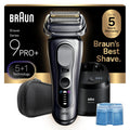 Braun Electric Razor for Men Series 9 PRO+ Electric Foil Shaver with Precision Trimmer and 6in1 SmartCare Center, Silver, 9667cc
