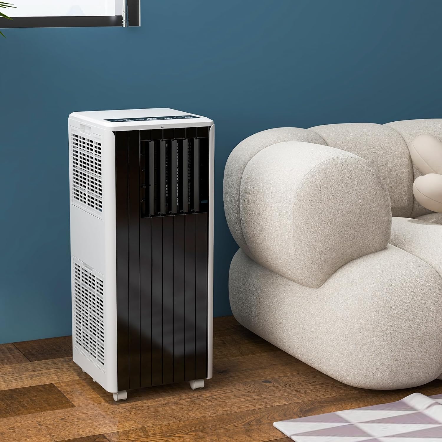Portable Air Conditioners 8000 BTU, 3-in-1 Portable AC Unit with Dehumidifier and Fan, Ultra Quiet Room Air Conditioner for Up to 350 Sq.Ft, Remote Control, 24H Timer, Washable Filter