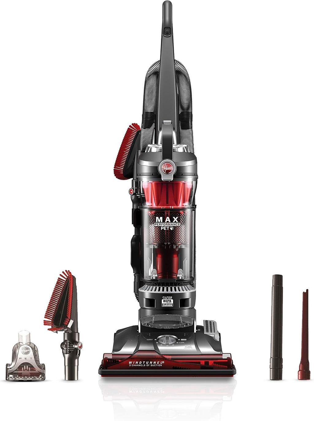 Hoover WindTunnel 3 Max Performance Pet Bagless Vacuum Cleaner, Corded Upright Vac, HEPA Media Filtration, Quick Pass Brushroll, Corded Vacuum Cleaners for Home Use