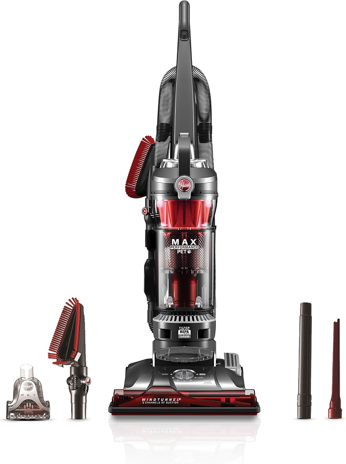 Hoover WindTunnel 3 Max Performance Pet Bagless Vacuum Cleaner, Corded Upright Vac, HEPA Media Filtration, Quick Pass Brushroll, Corded Vacuum Cleaners for Home Use