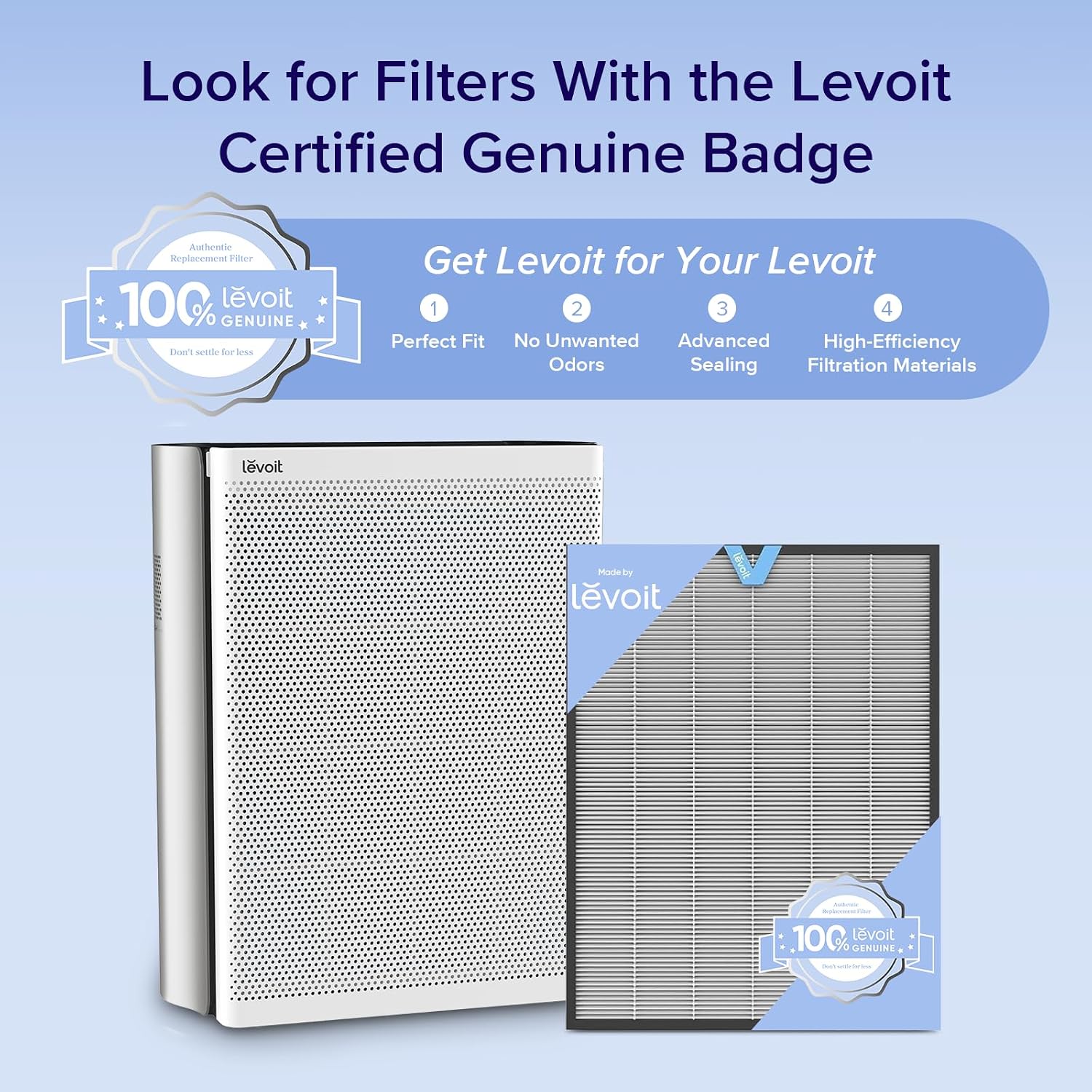 Levoit Air Purifiers for Home Large Room with 3-Channel Air Quality Monitor, Washable Pre-Filter, AHAM VERIFIDE, HEPA Sleep Mode for Pet, Allergy, Smoke, Dust, Alexa Control, 2655 Ft², EverestAir-P