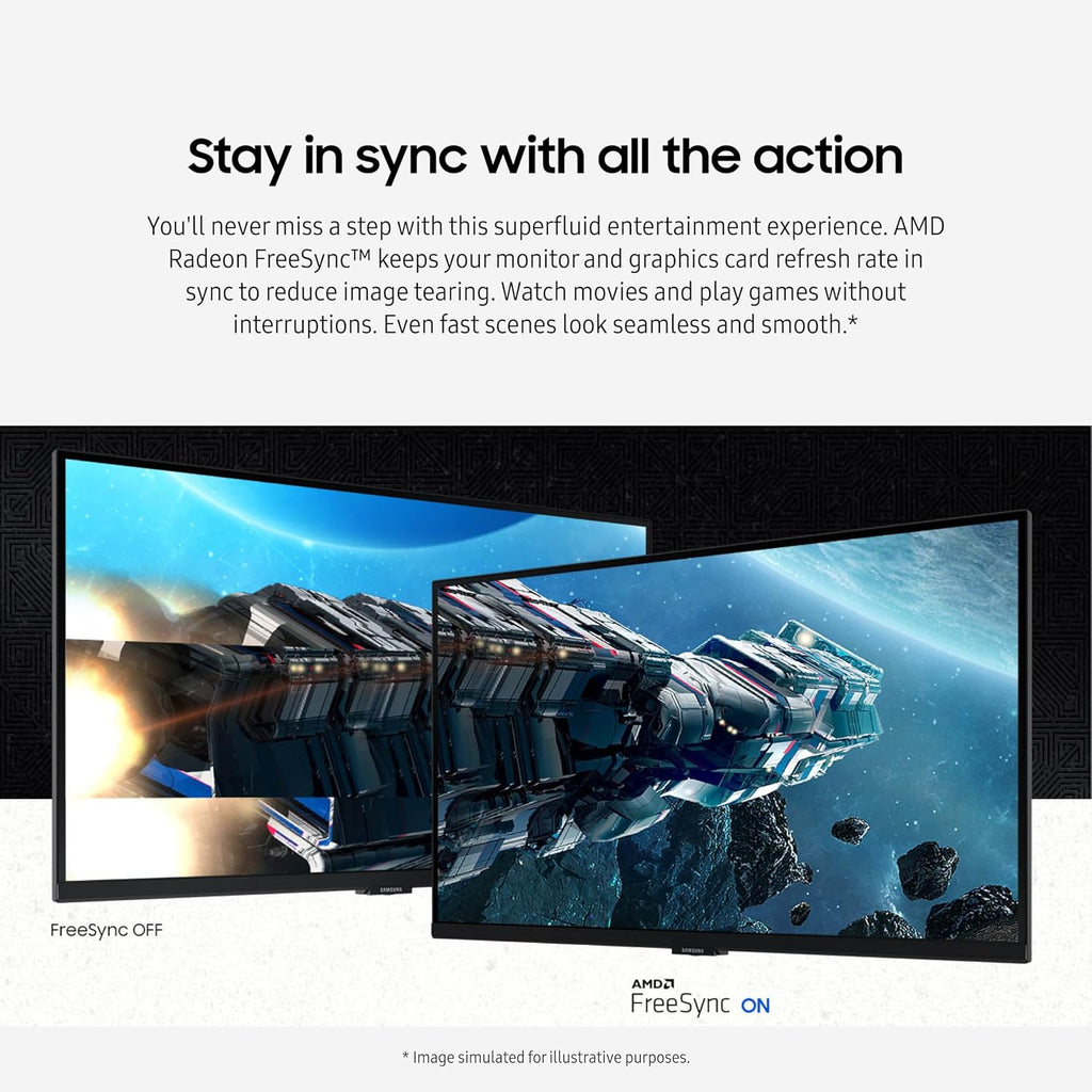 SAMSUNG 32-Inch Odyssey G50D Series QHD Fast IPS G-Sync Compatible Gaming Monitor, 1ms, VESA DisplayHDR 400, 180Hz, AMD FreeSync, Adjustable Stand, Eye Saver Mode, LS32DG502ENXZA, 2024