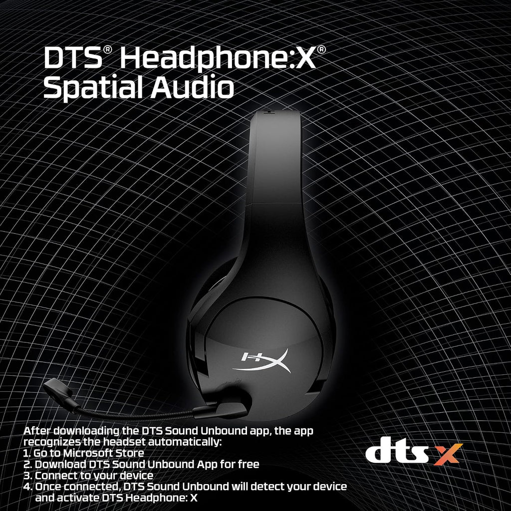 HyperX Cloud Stinger Core – Wireless Lightweight Gaming Headset,DTS Headphone:X Spatial Audio,Noise Cancelling Microphone,for PC,Black,(Pack of 2)