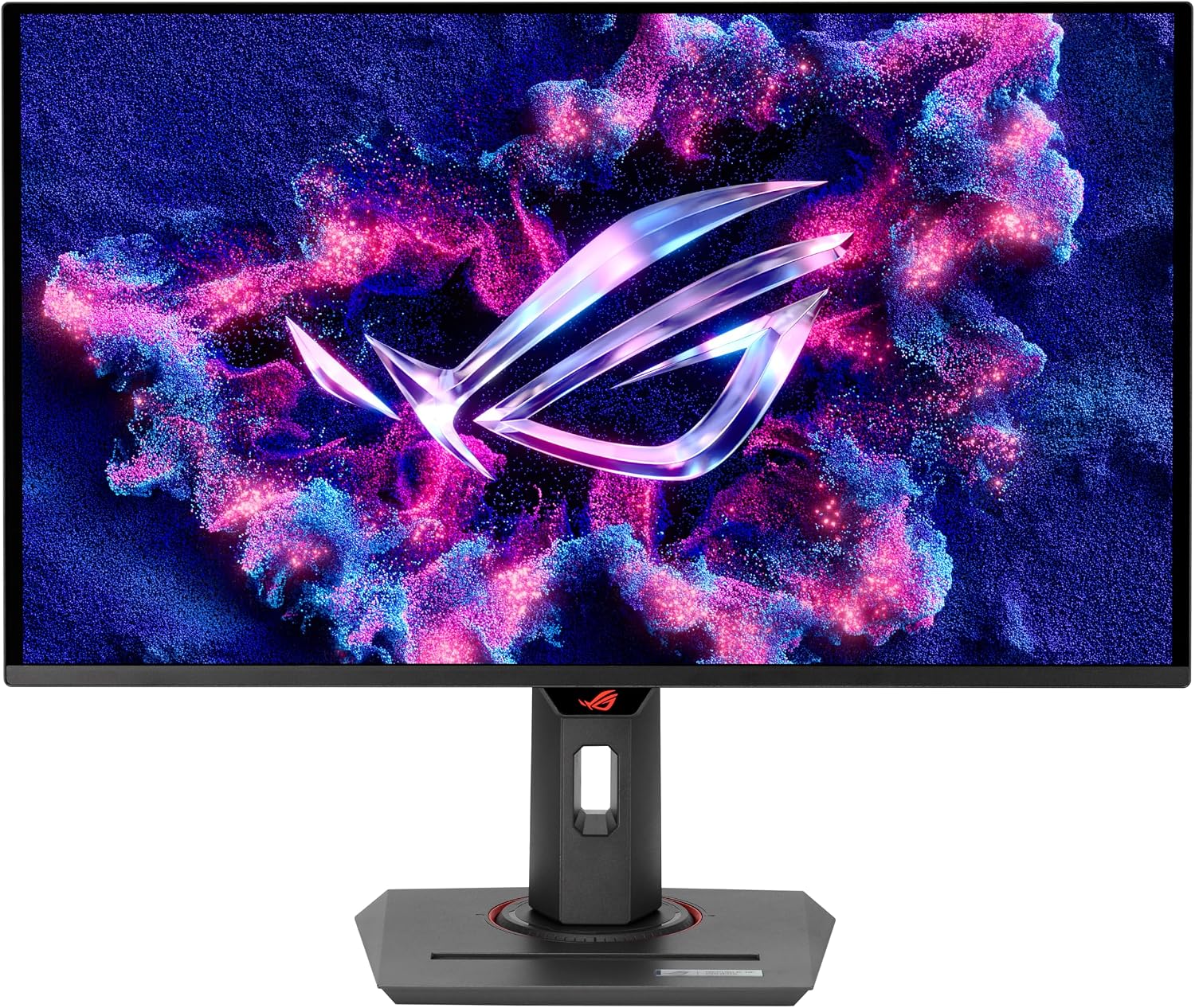 ASUS ROG Strix 26.5' 1440P QD-OLED Gaming Monitor (XG27ACDNG) -QHD (2560x1440), 360Hz, 0.03ms, Custom Heatsink, OLED Care+, G-SYNC Compatible, 99% DCI-P3, DisplayWidget, AI Gaming, 3yr Warranty