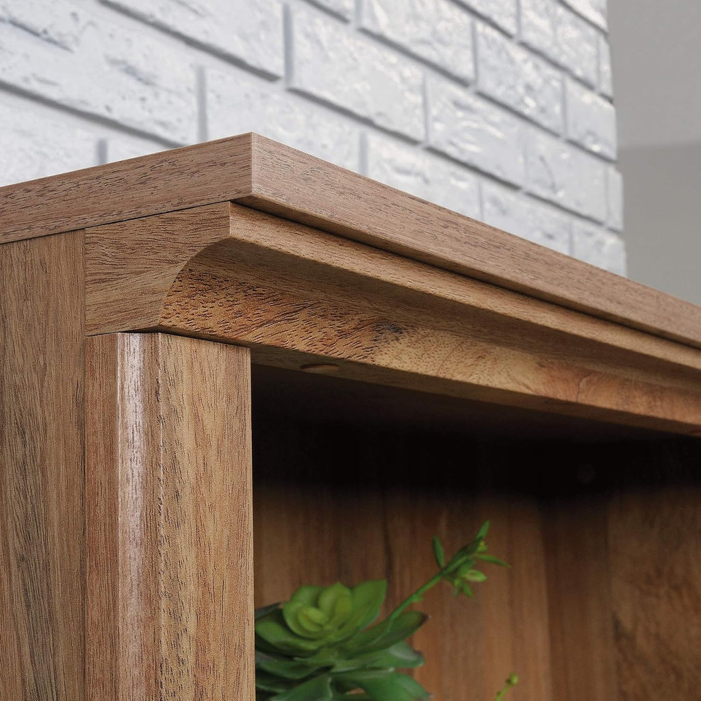Sauder 5 Tier Book Shelf Wooden Bookcase Multipurpose Bookshelf for Home Office, Living Room, in Sindoori Mango