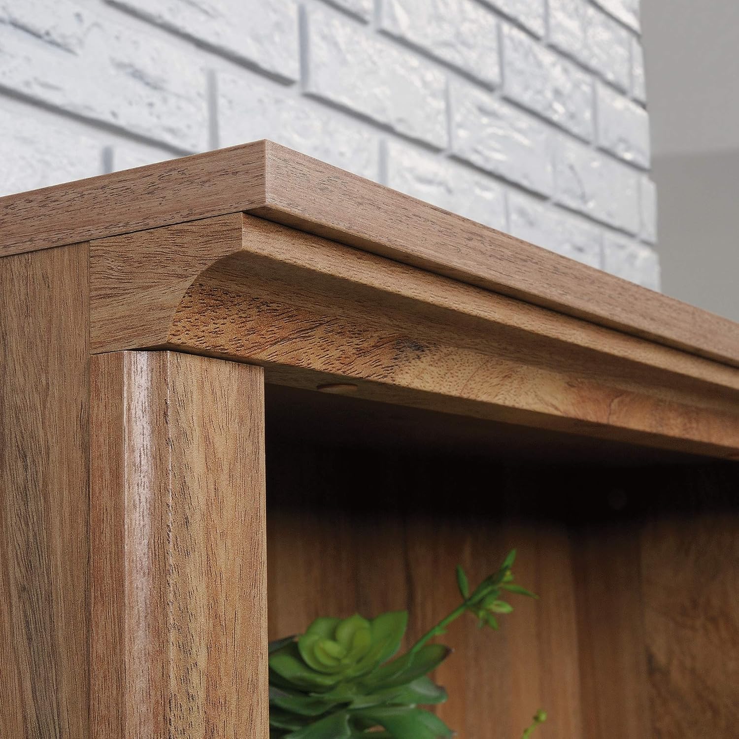 Sauder 5 Tier Book Shelf Wooden Bookcase Multipurpose Bookshelf for Home Office, Living Room, in Sindoori Mango