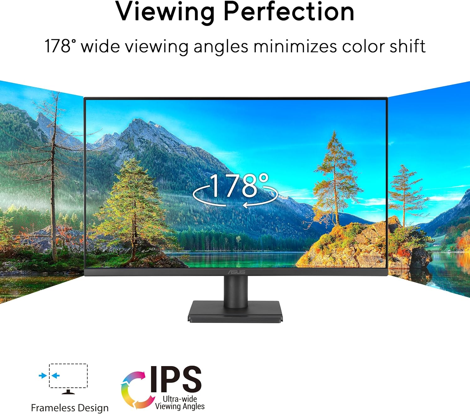 ASUS 24' 1080P Computer Monitor (VA249QG) – IPS, Full HD, 120Hz, 1ms, Adaptive-Sync, 99% sRGB, Speakers, HDMI, DisplayPort, VGA, Low Blue Light, Flicker-Free, VESA Mountable, 3yr Warranty