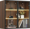EUREKA ERGONOMIC Curio Cabinet, Display Case Storage Showcase with LED Lighting, Tempered Glass Door, Adjustable Shelves for Collectibles Home Office Living Room Bedroom (33 INCH)