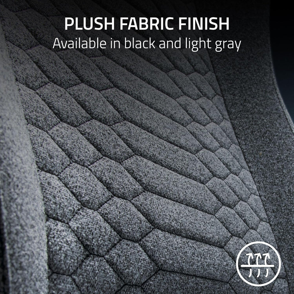 Razer Iskur V2 X Ergonomic Gaming Chair: Built-in Lumbar Support - Widened Seat - High Density Foam Cushions - Adjustable 152 Degree Recline - 2D Armrests - Plush Fabric Finish - Light Gray Edition