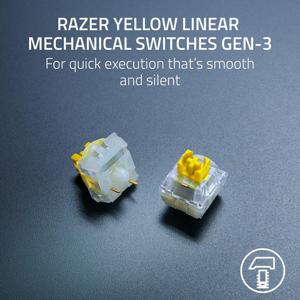 Razer BlackWidow V4 X Mechanical Gaming Keyboard: Yellow Switches Linear & Silent - 6 Macro Keys - Chroma RGB - Doubleshot ABS Keycaps - Roller & Media Keys Snap Tap - Fortnite Edition