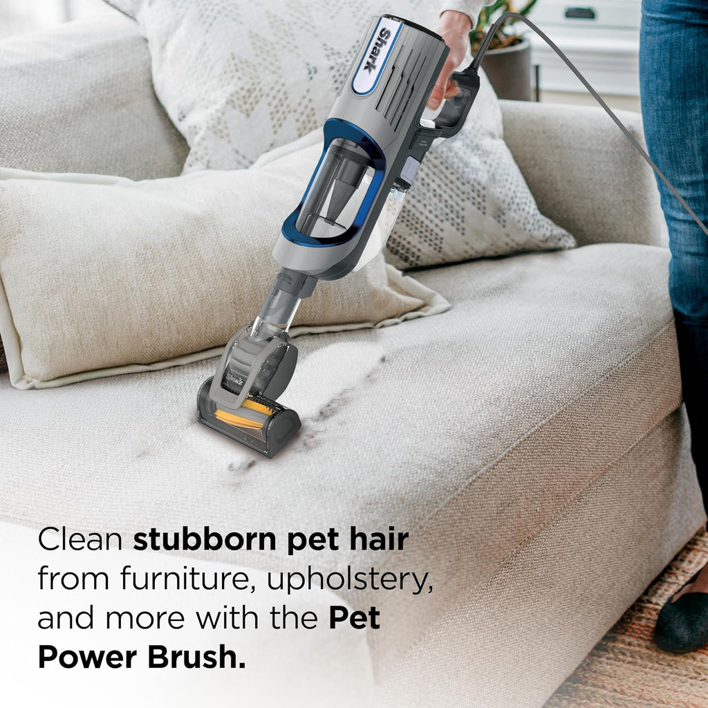 Shark | Corded Stick Vacuum Cleaner | Vertex Ultralight | Removable Handheld Vacuum | Pet Hair Vacuum for Carpet and Hard Floor | Powerful Suction | No Hair Wrap | 3 Attachments Included | HZ2002