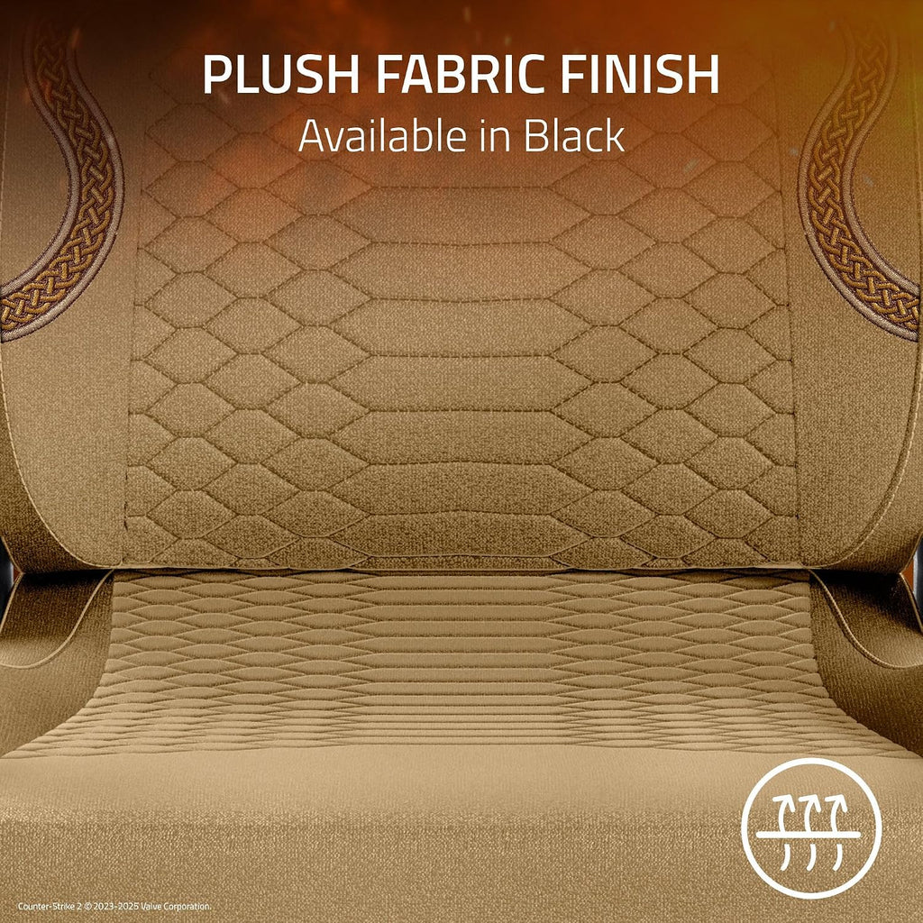 Razer Iskur V2 X Ergonomic Gaming Chair: Built-in Lumbar Support - Widened Seat - High Density Foam Cushions - Adjustable 152 Degree Recline - 2D Armrests - Plush Fabric - Counter Strike 2 Edition