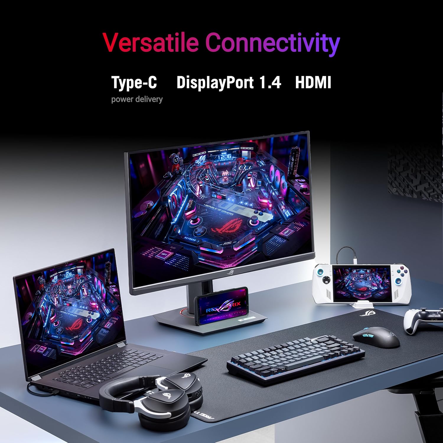 ASUS ROG Strix 27' 1440P USB-C HDR Gaming Monitor (XG27ACMG) - QHD (2560x1440), 270Hz, 1ms, Fast IPS, Extreme Low Motion Blur Sync, G-SYNC Compatible, DisplayWidget, Tripod Socket, 3 yr Warranty