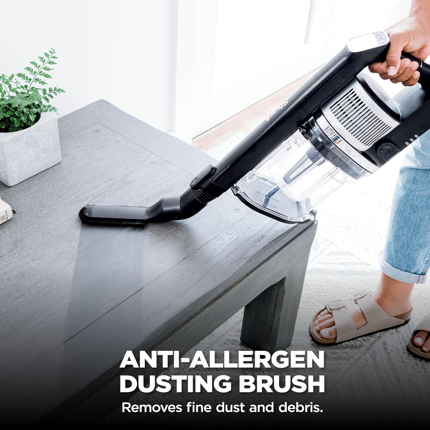 Shark Vertex Pro Cordless Vacuum Cleaner with HEPA Filter, Lightweight, Portable, Removable Handheld, Self Cleaning DuoClean PowerFins, 120-min Runtime, IQ Display, Black/Silver, IZ682H