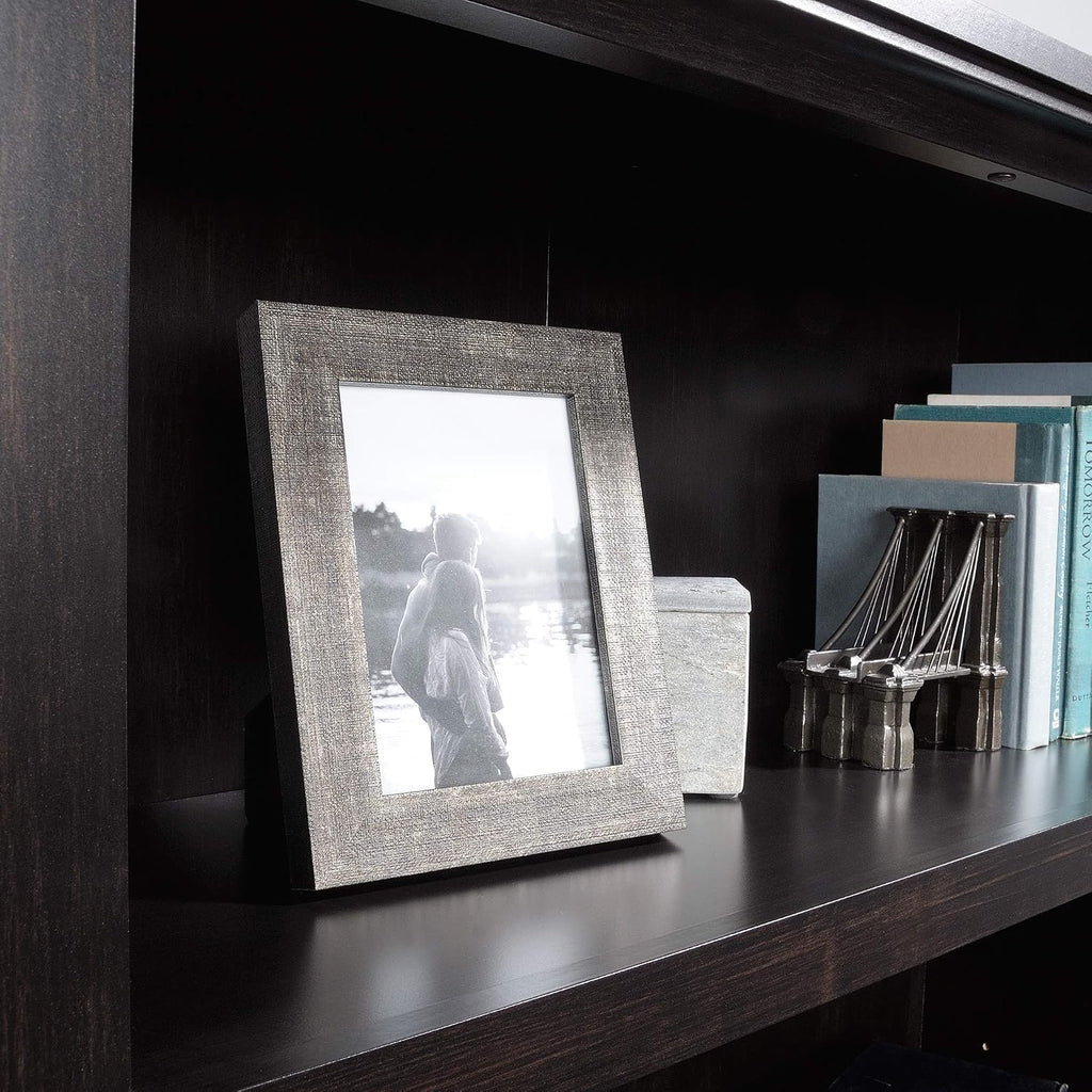 Sauder Select Book Shelf, Bookshelf with Storage, Library Bookcase with Doors and Adjustable Shelves, in Estate Black