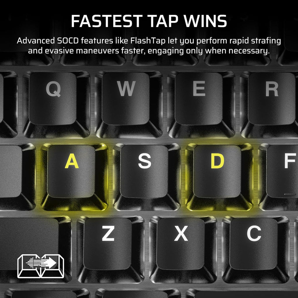Corsair K70 CORE TKL Wireless RGB Tenkeyless Mechanical Gaming Keyboard – Pre-Lubed MLX Red v2 Linear Switches, SOCD, ABS Double-Shot Keycaps, Sound Dampening, 1000Hz Polling, QWERTY NA – Black