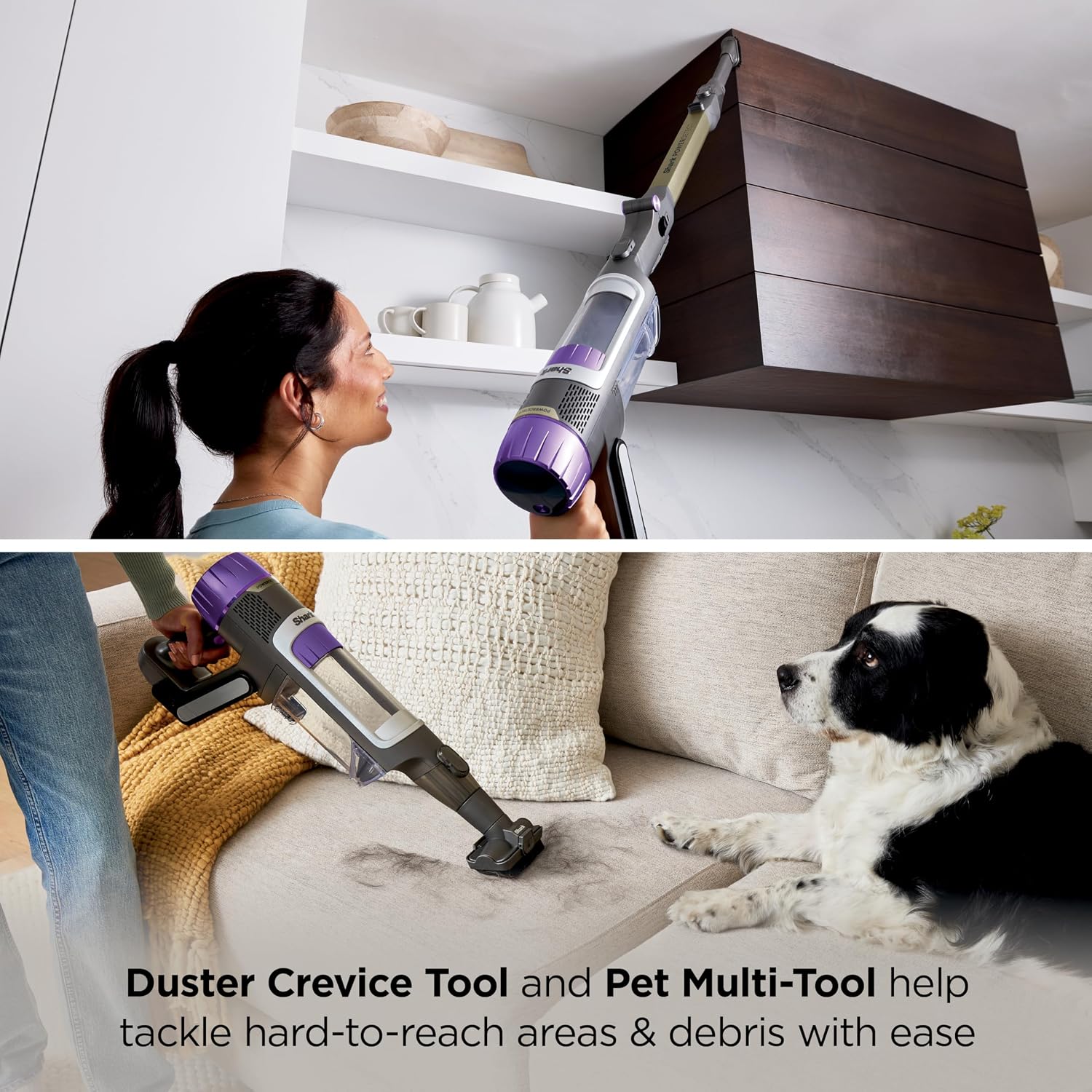 Shark Cordless Vacuum Cleaner with HEPA Filter, PowerDetect Clean & Empty, Powerful Suction, Auto-Empty System, Pet Hair Pickup, Carpets & Hardfloor, Dark Gray, IP3251