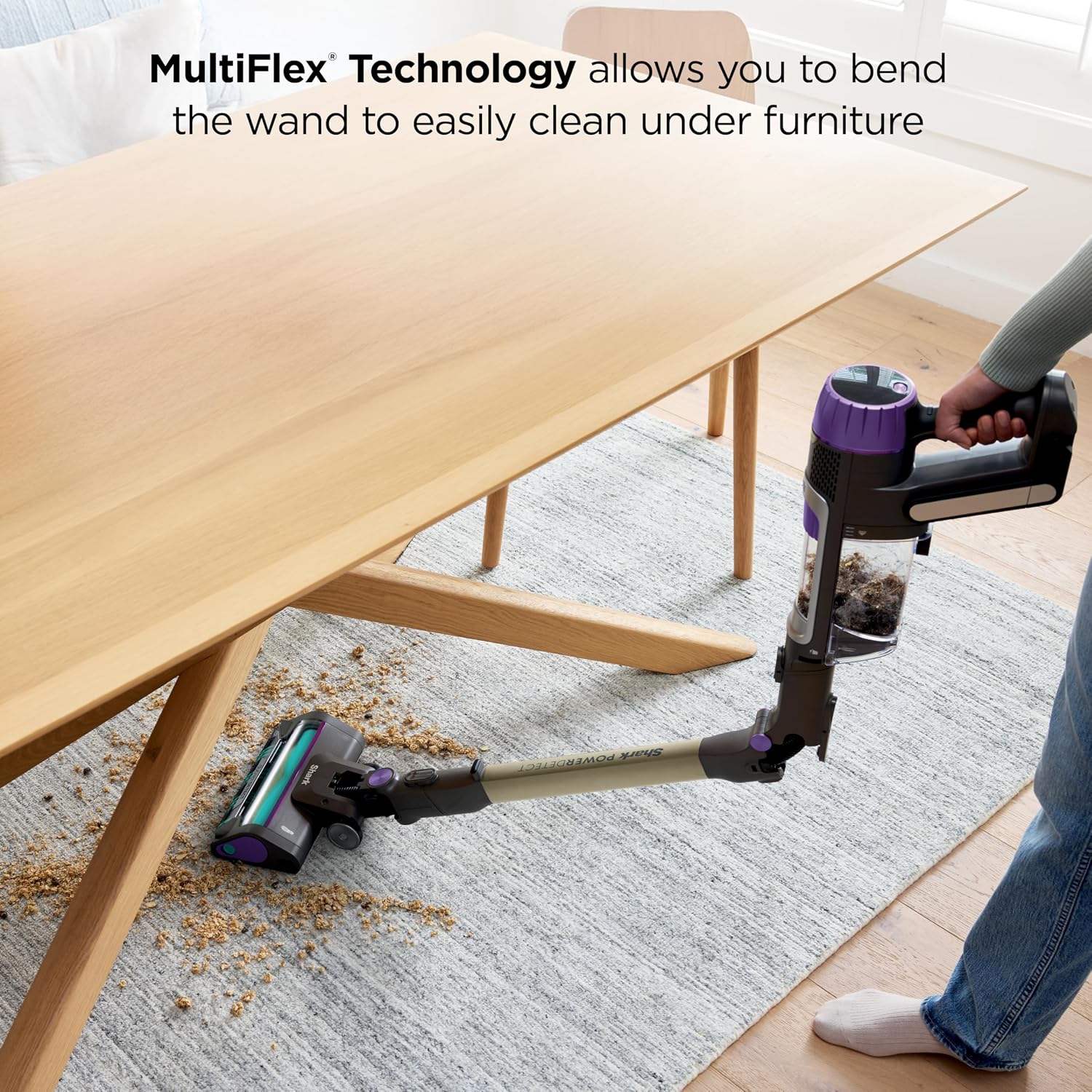 Shark Cordless Vacuum Cleaner with HEPA Filter, PowerDetect Clean & Empty, Powerful Suction, Auto-Empty System, Pet Hair Pickup, Carpets & Hardfloor, Dark Gray, IP3251
