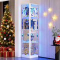 Corner Display Cabinet with Glass Doors, 4 Tier Corner Shelf with LED Lights, 68' Display Case for Collectibles, Toys, Books, Curio Storage Cabinet, White