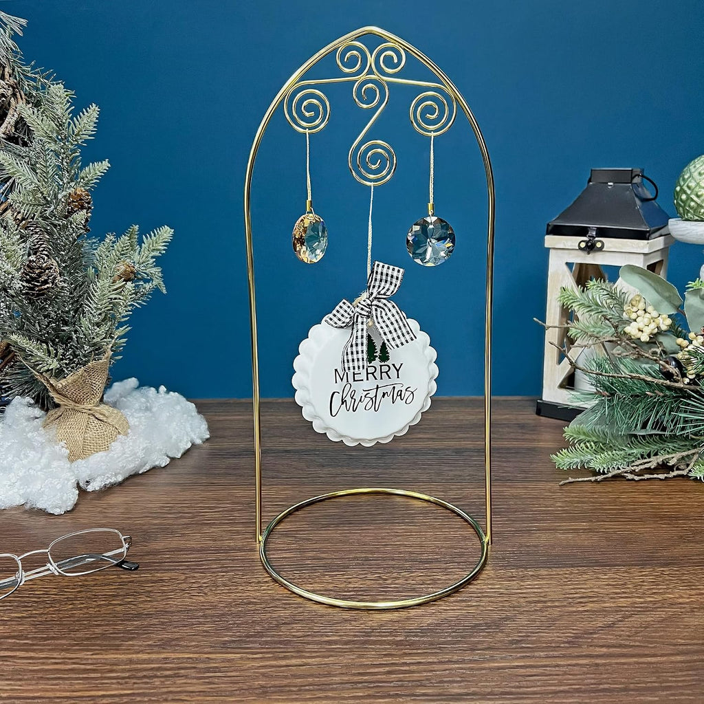 Bard's Arched Gold-toned Ornament stand, Medium Scroll, 13' H x 6' W x 6' D, Pack of 12