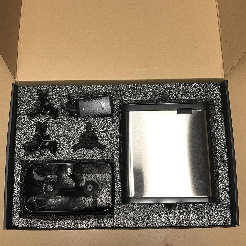 Electric Portafilter Cleaning Machine for 58mm - Knock Box Coffee Cleaner for Commercial & Home (Silver)
