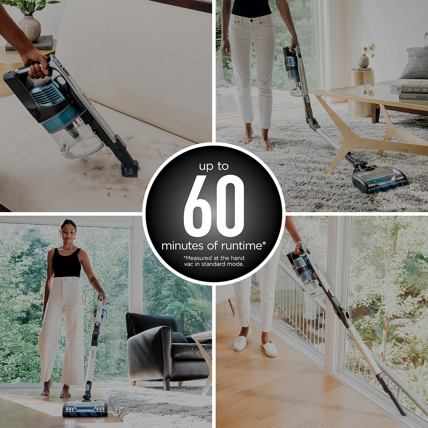 Shark Vertex Cordless Stick Vacuum | Powerful Suction, 60min Runtime, No Hair Wrap | HEPA Filter, XL Dust Cup, DuoClean PowerFins, MultiFLEX Wand | Crevice Tool & Pet Multi-Tool | Silver | IZ464H