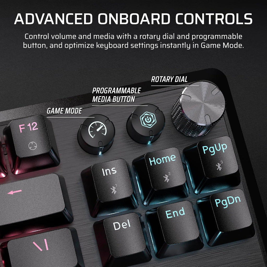 Corsair K70 CORE TKL Wireless RGB Tenkeyless Mechanical Gaming Keyboard – Pre-Lubed MLX Red v2 Linear Switches, SOCD, ABS Double-Shot Keycaps, Sound Dampening, 1000Hz Polling, QWERTY NA – Black