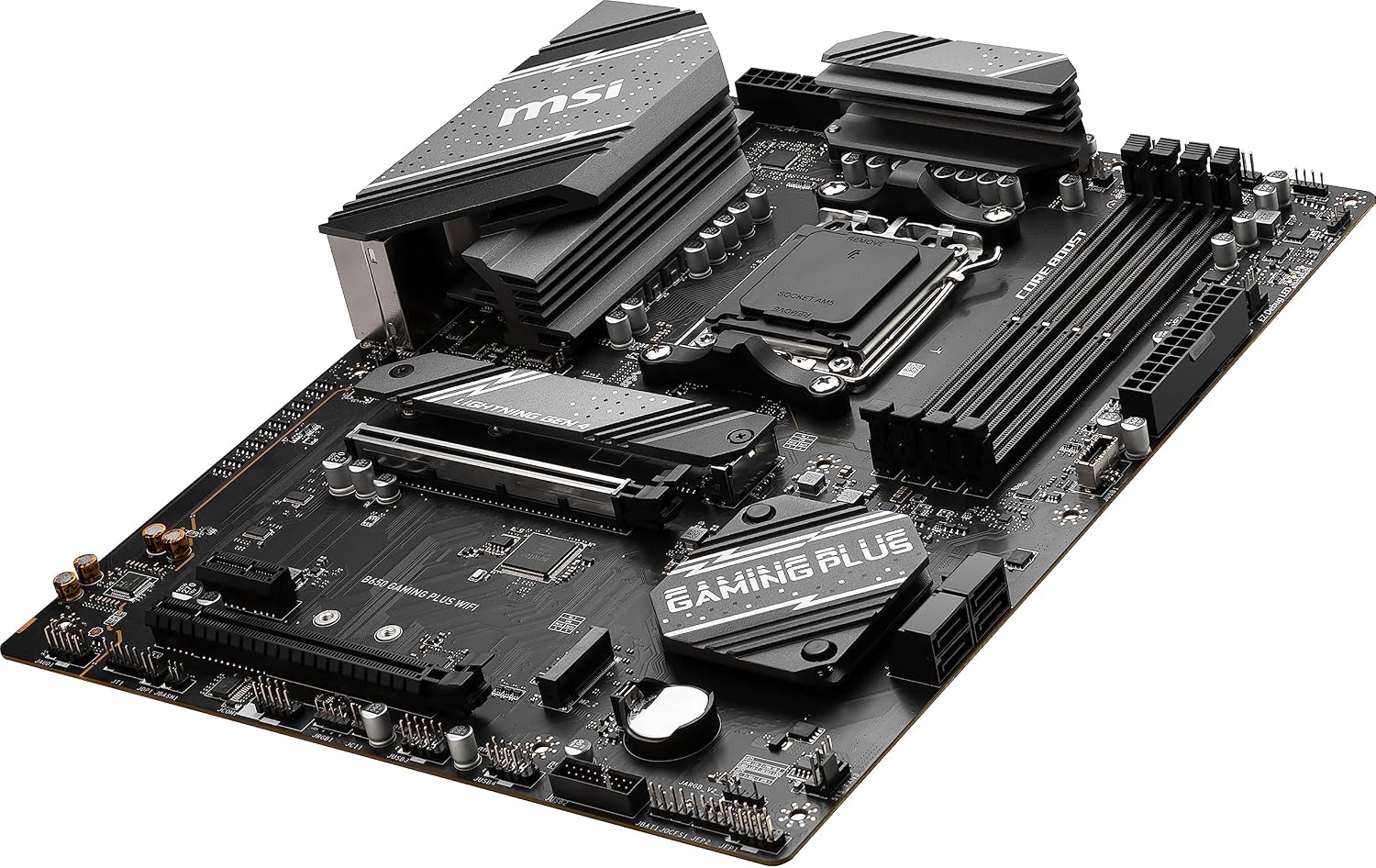 MSI B650 Gaming Plus WiFi Gaming Motherboard (AMD Ryzen 9000/8000/7000 Series Processors, AM5, DDR5, PCIe 4.0, M.2, SATA 6Gb/s, USB 3.2 Gen 2, HDMI/DP, Wi-Fi 6E, Bluetooth 5.3, 2.5Gbps LAN, ATX)