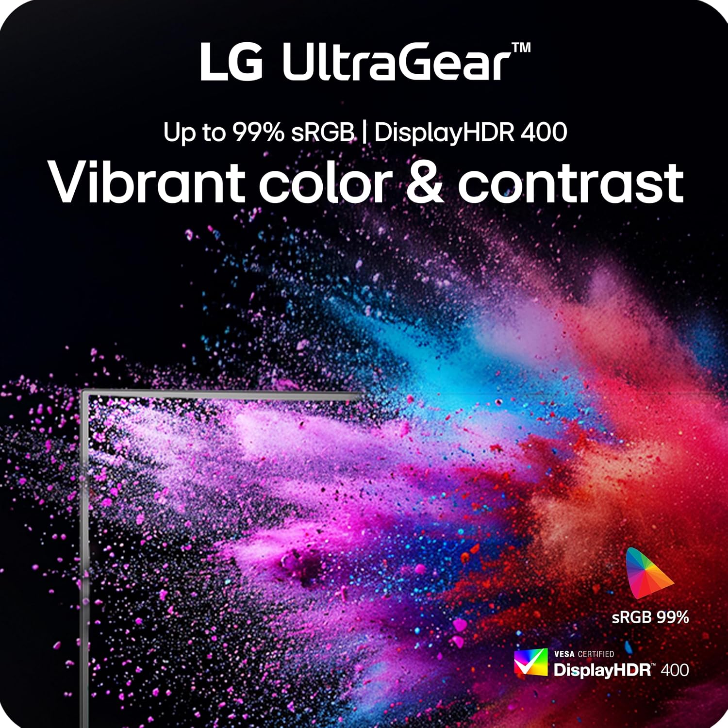 LG 27G610A-B 27-inch Ultragear QHD (2560 x 1440) IPS Gaming Monitor, 200Hz, 1ms, AMD FreeSync Premium, VESA DisplayHDR 400, HDMI, DisplayPort, Tilt/Height/Swivel/Pivot Stand, Black