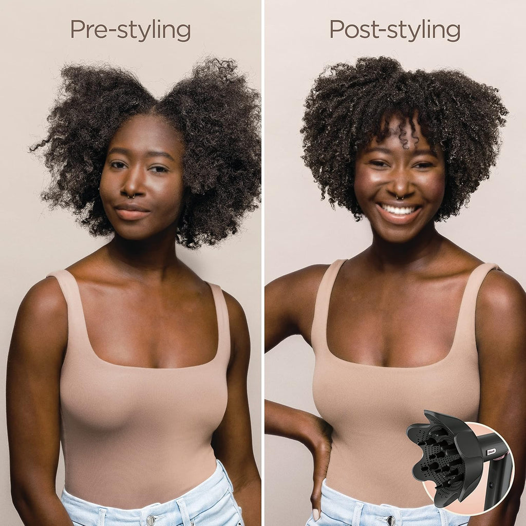 Shark Hair Dryer | FlexStyle Hair Styling System | Portable & Powerful Blow Dryer Brush | Hair Curler & Volumizer | 6 Styling Tools Included | Best for All Hair Types | Black | HD440BK