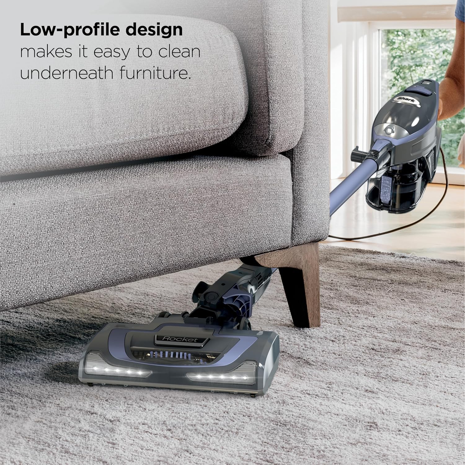 Shark Rocket Pro DLX | Corded Stick Vacuum | Removable Hand Vacuum, Advanced Swivel Steering, XL Dust Cup Capacity | Crevice Tool, Upholstery Tool & Anti-Allergen Dust Brush | Gold | HV371GD