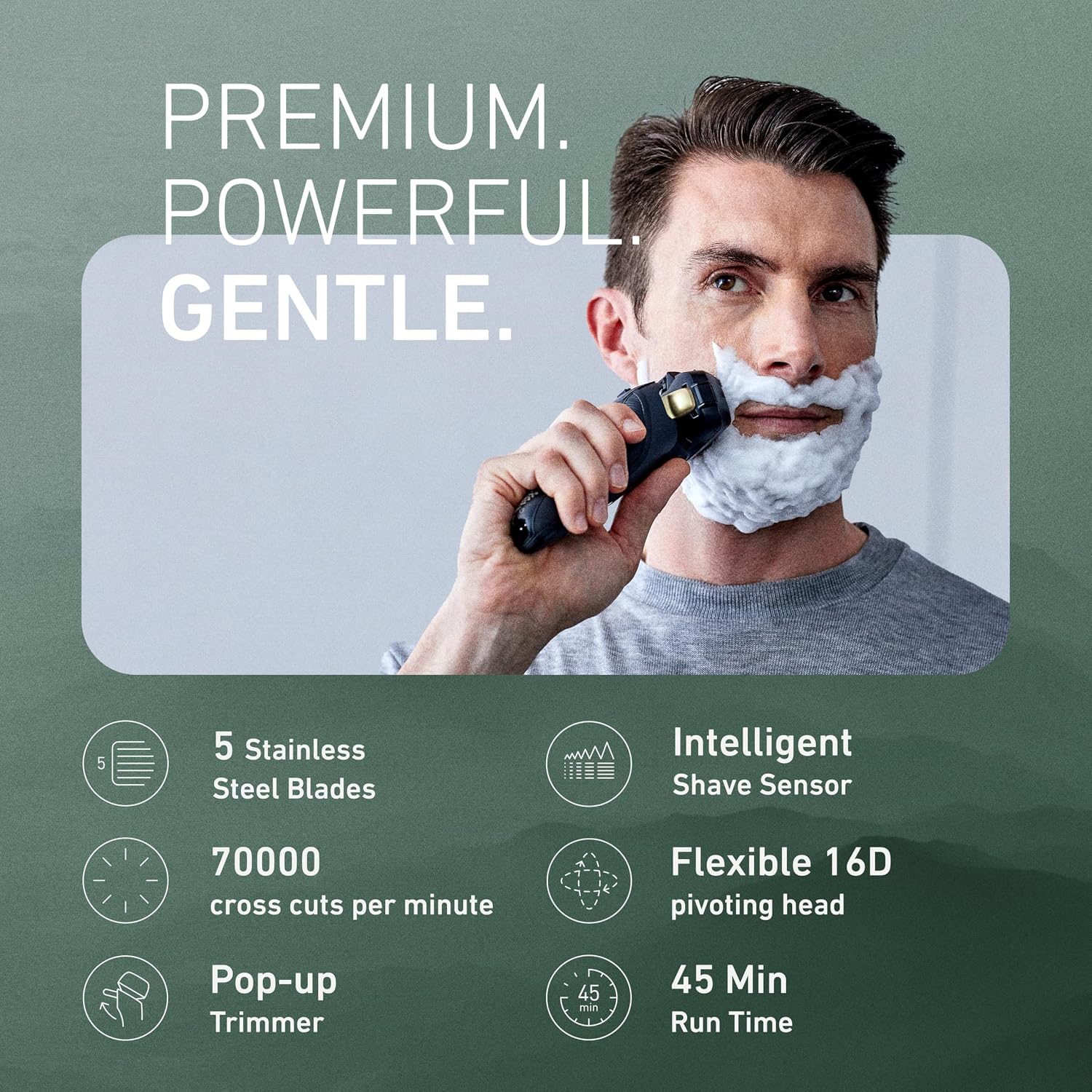Panasonic ARC5 Electric Razor for Men with Pop-Up Trimmer, Wet/Dry 5-Blade Shaver, Men's Electric Razors for Shaving Face with Intelligent Shave Sensor and 16D Pivoting Head, ES-LV67-K (Black)