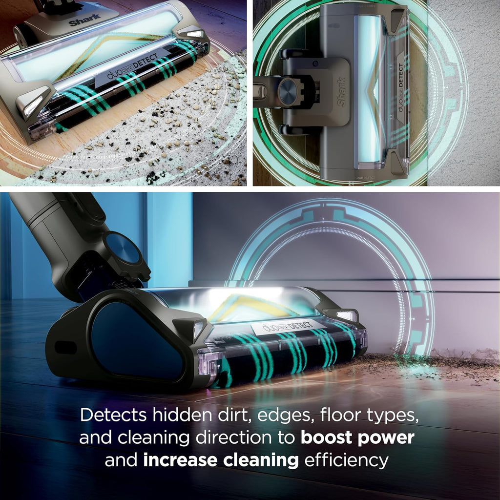 Shark PowerDetect Cordless Stick Vacuum, Powerful Suction, HEPA Filtration, Carpet & Hard Floor, Portable, Stick Vacuum for Pet Hair, Java Ice Blue, IP1255