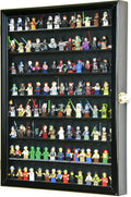 sfDisplay.com,LLC. Large 110+ Figure Men Miniatures/Minifigures/Display Case Cabinet Holder – Lockable (Black Wood Finish)