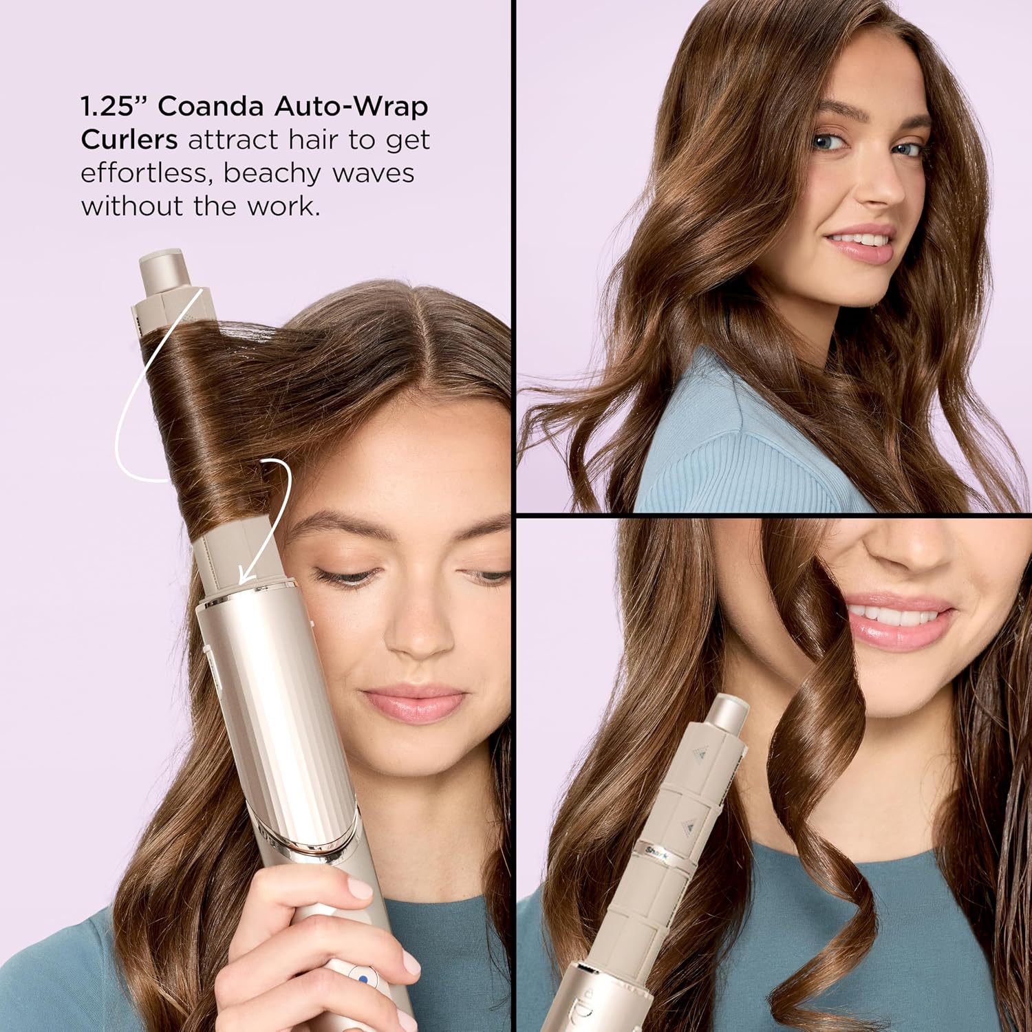 Shark FlexStyle Air Styling & Drying System, Powerful Hair Dryer Brush & Multi-Styler with Auto-Wrap Curlers, Paddle Brush, Oval Brush, Concentrator Attachment, Stone, HD430