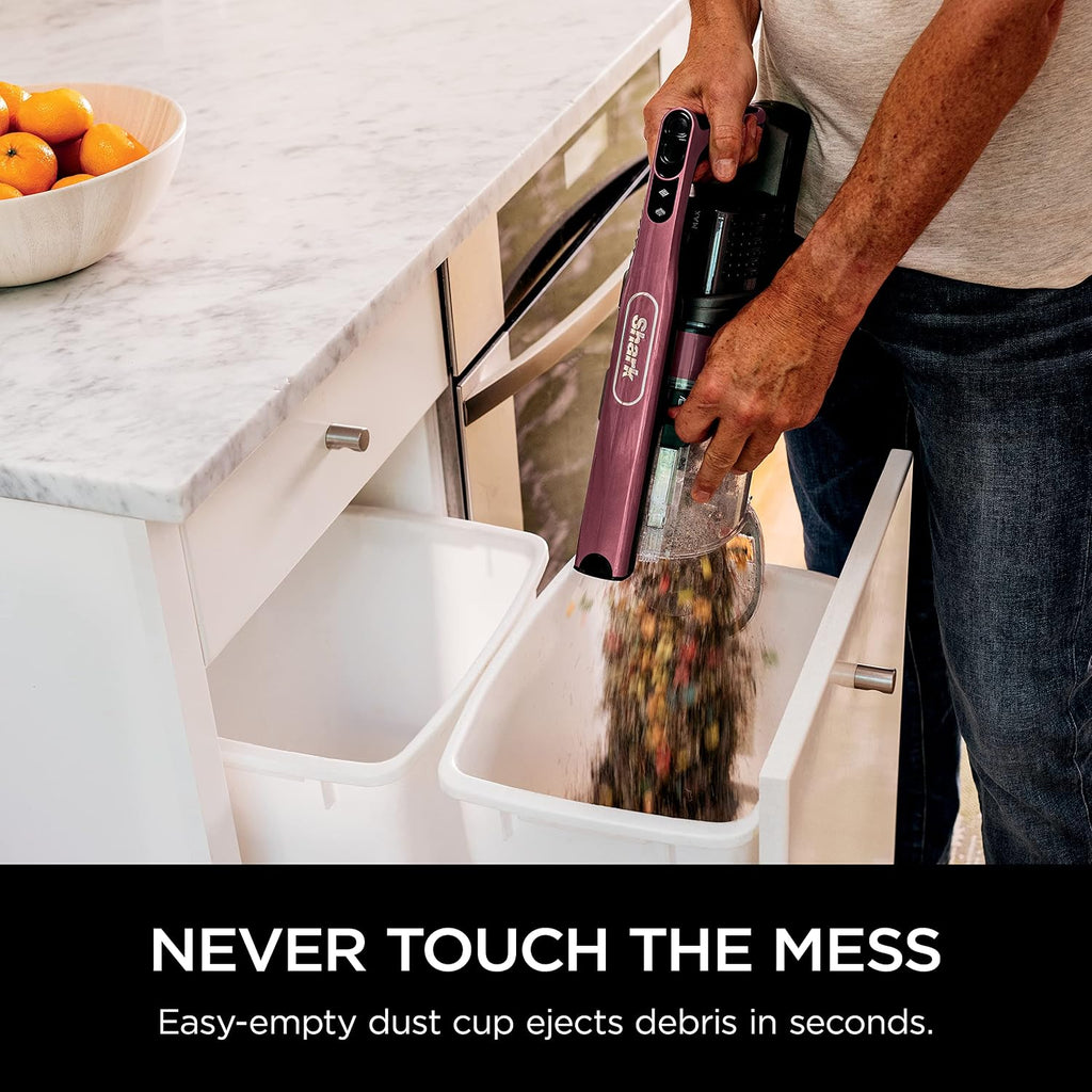 Shark Cordless Vacuum Cleaner, HEPA Filter, Lightweight, Portable, Rechargeable, Pet Hair Pickup, Removable Handheld, Crevice, Upholstery & Dusting Brush Included, 40-min runtime, Red, IZ362H