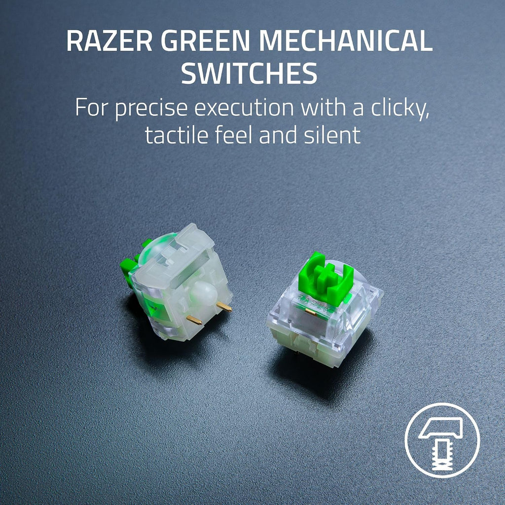 Razer BlackWidow V4 X Mechanical Gaming Keyboard: Green Switches Tactile & Clicky - 6 Macro Keys - Chroma RGB - Doubleshot ABS Keycaps - Sound Dampening & Stabilizers - Pokémon Edition
